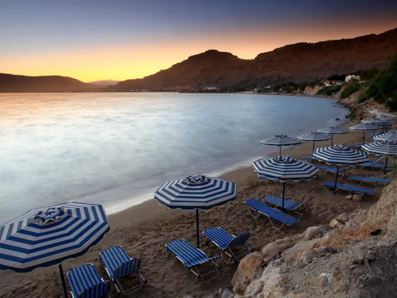 Pefki Beach in South Aegean, Greece