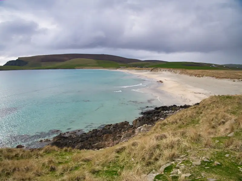 Quendale Beach in Shetland, Scotland