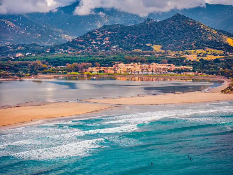 Spiaggia di Porto Giunco in Cagliari, Sardinia